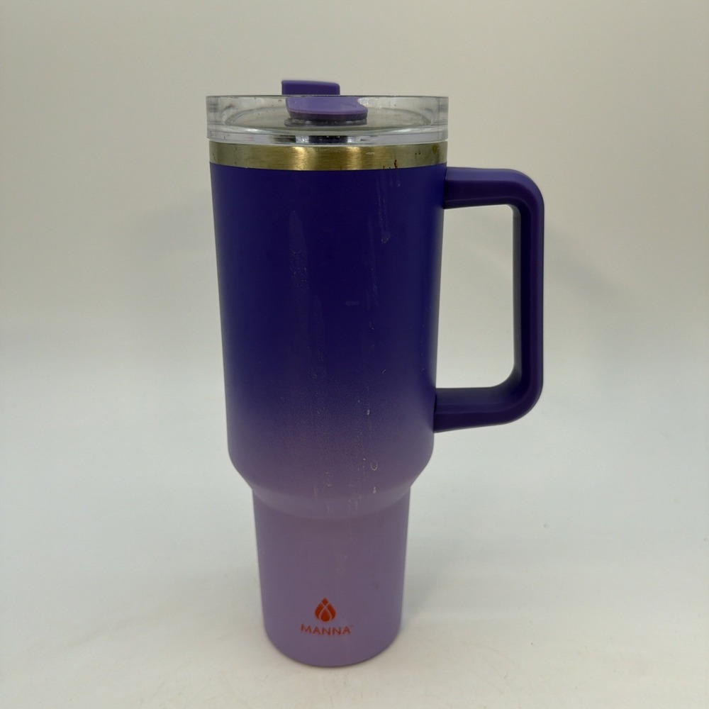 40-ounce Manna Atlas Tumbler featuring a striking purpl